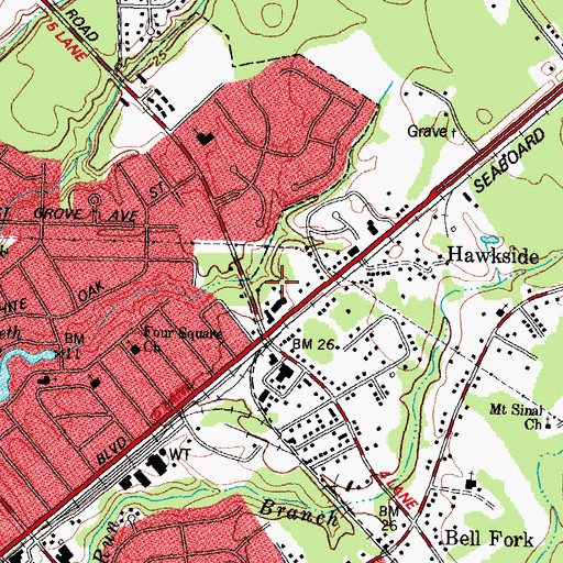 Topographic Map of Sabiston Crossing, NC