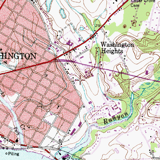 Topographic Map of Eastern Elementary School, NC