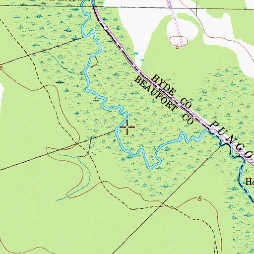 Topographic Map of Sawyers Landing, NC