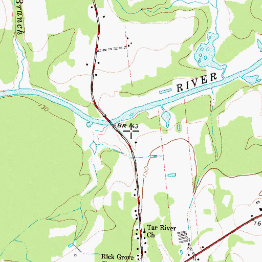 Topographic Map of Thompson Mill (historical), NC