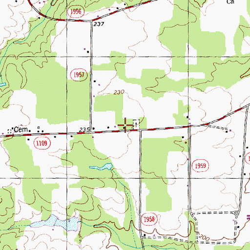 Topographic Map of Sandy Level Church, NC