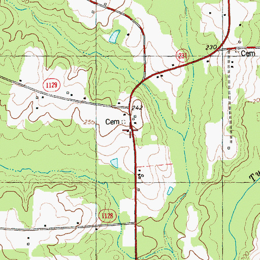 Topographic Map of Deans School (historical), NC