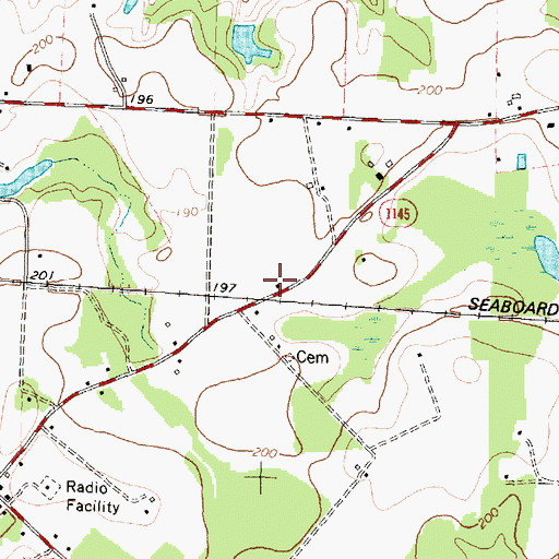 Topographic Map of Snells Siding Site (historical), NC