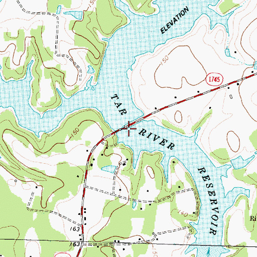 Topographic Map of Williams Bridge, NC