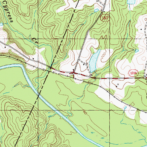 Topographic Map of Jeffreys Siding Site (historical), NC