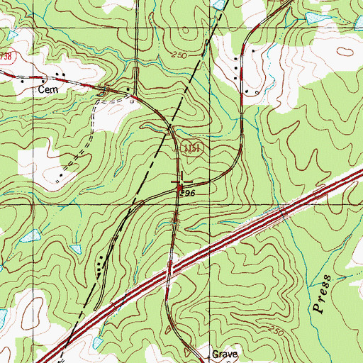 Topographic Map of Pace Crossroads, NC