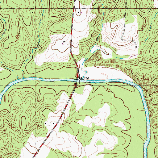 Topographic Map of Browns Bridge, NC