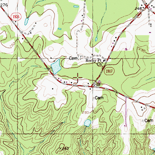 Topographic Map of Finch (historical), NC