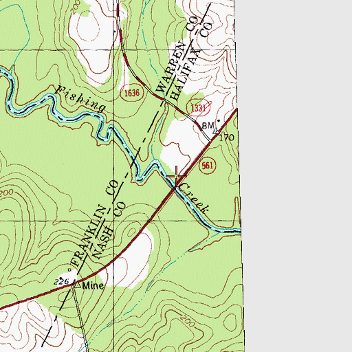 Topographic Map of Ransoms Bridge, NC