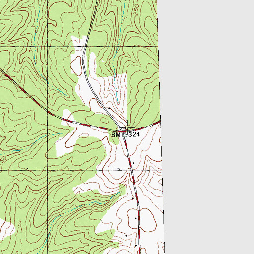 Topographic Map of Harpers Store, NC