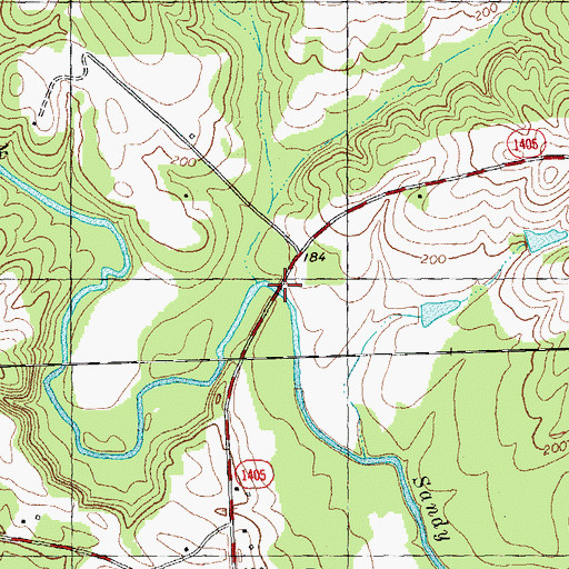 Topographic Map of Arrington Bridge, NC