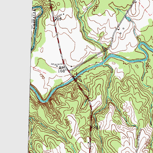 Topographic Map of Drakes Bridge, NC
