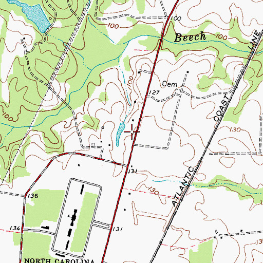 Topographic Map of Belmont, NC