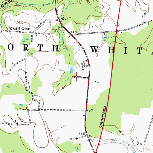 Topographic Map of Hilliards Grove Church, NC