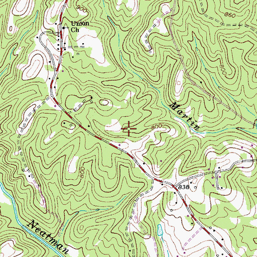 Topographic Map of Germantown Elementary School, NC
