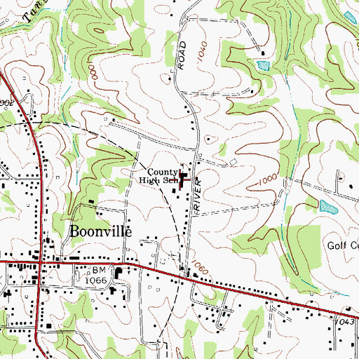 Topographic Map of Yadkin County Developmental Resource Center, NC