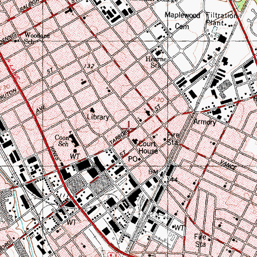 Topographic Map of Wilson Theatre, NC