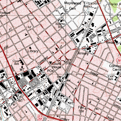 Topographic Map of Saint Timothys Episcopal Church, NC