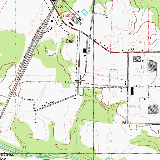 Topographic Map of Wilco Industrial Park, NC