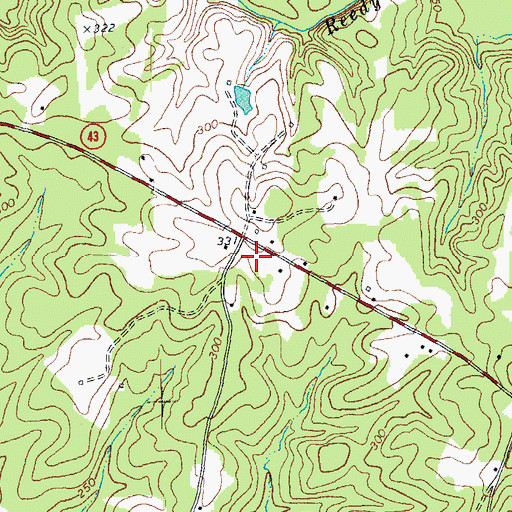 Topographic Map of Thrift Hill School (historical), NC