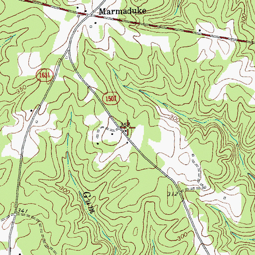 Topographic Map of Little Zion Church, NC