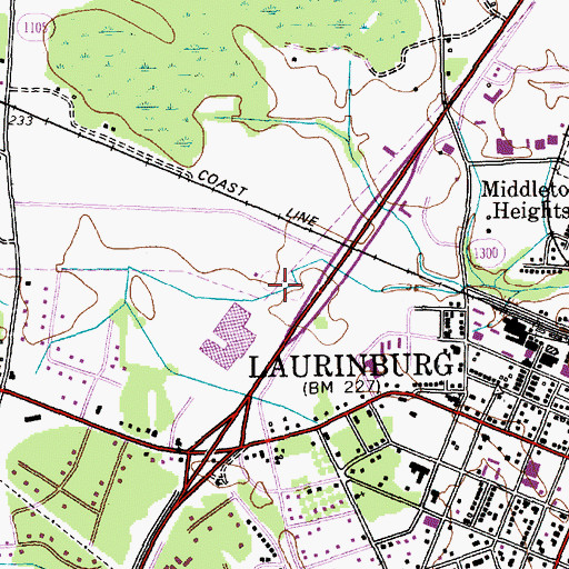 Topographic Map of Pate Stadium, NC