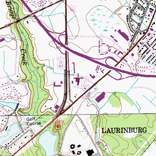 Topographic Map of Westwood Shopping Center, NC