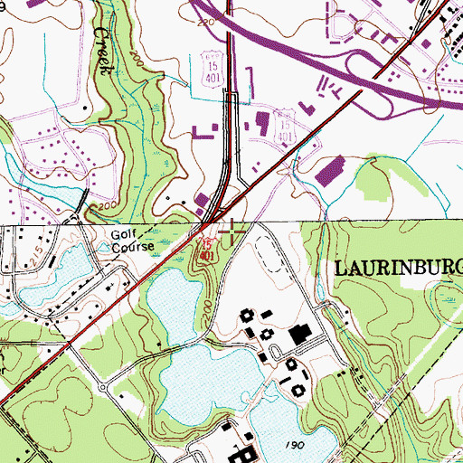 Topographic Map of Sycamore Lane Middle School, NC