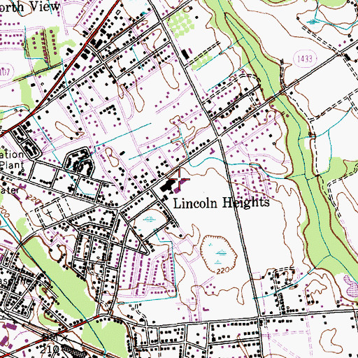 Topographic Map of North Laurinburg Elementary School, NC