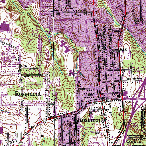 Topographic Map of Konnoak Elementary School, NC