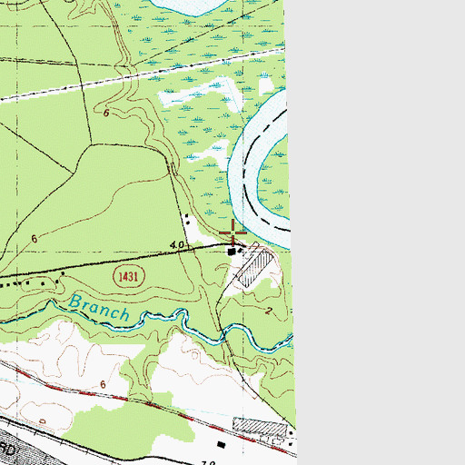 Topographic Map of Royster, NC