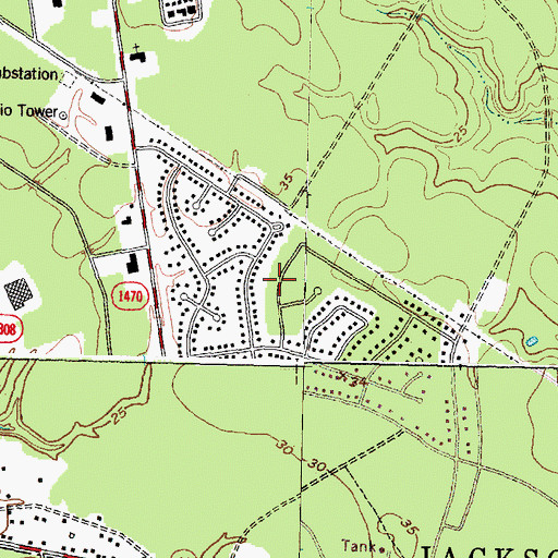 Topographic Map of Brynn Marr, NC