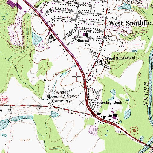 Topographic Map of Sky City Shopping Center, NC