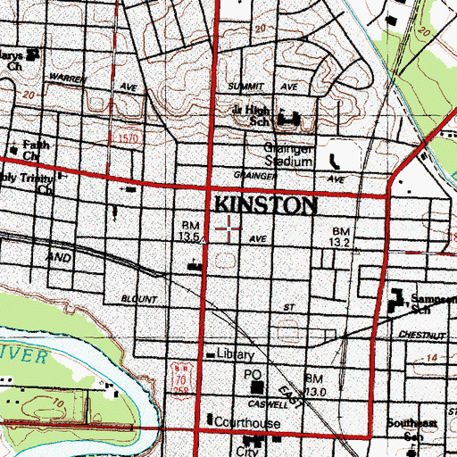 Topographic Map of McLewean Square, NC