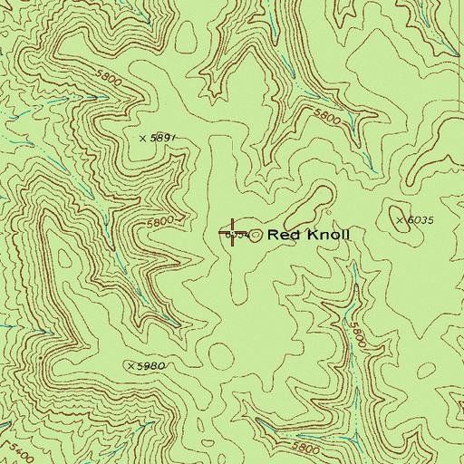 Topographic Map of Red Knoll, AZ