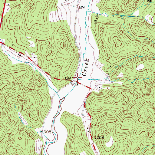Topographic Map of Lanes Store, NC