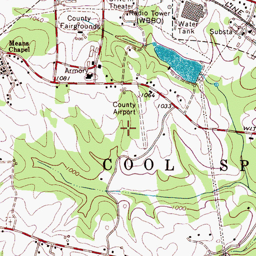 Topographic Map of Isothermal Community College, NC