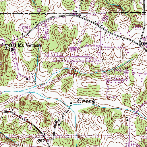 Topographic Map of Washington Cemetery, NC
