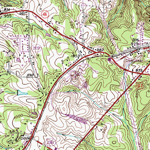 Topographic Map of Garden of Memories Cemetery, NC
