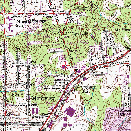 Topographic Map of Darla Don, NC