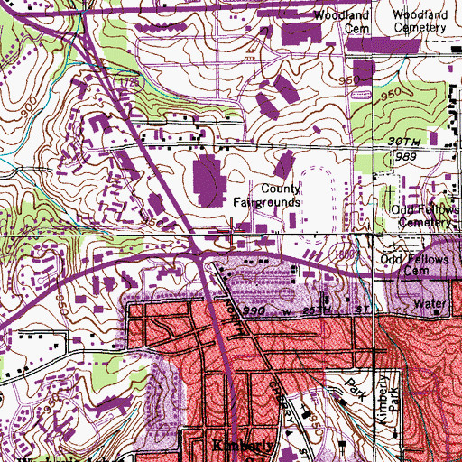 Topographic Map of Memorial Coliseum, NC