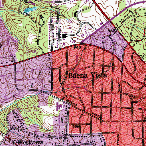 Topographic Map of College Village Shopping Center, NC