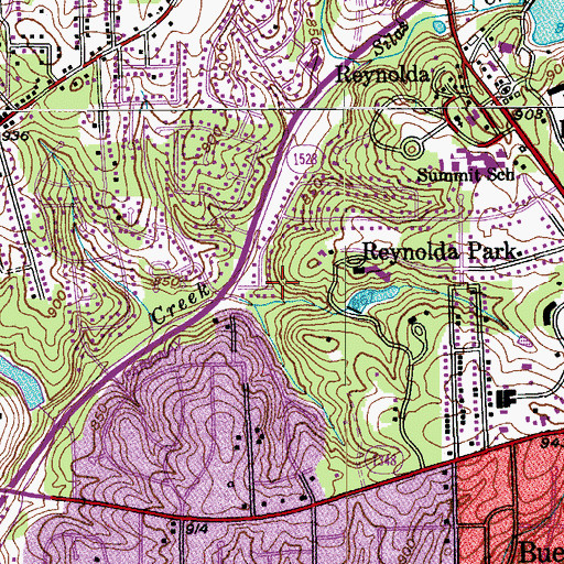 Topographic Map of Secca, NC