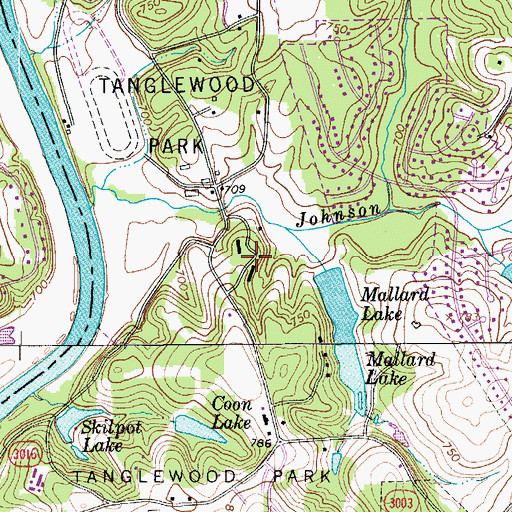 Topographic Map of The Manor House, NC