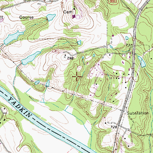 Topographic Map of Mount Pleasant Church, NC