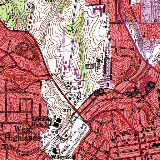 Topographic Map of Methodist Childrens Home, NC