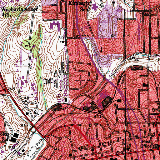 Topographic Map of Cook School, NC
