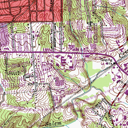 Topographic Map of Forsyth Technical Community College, NC