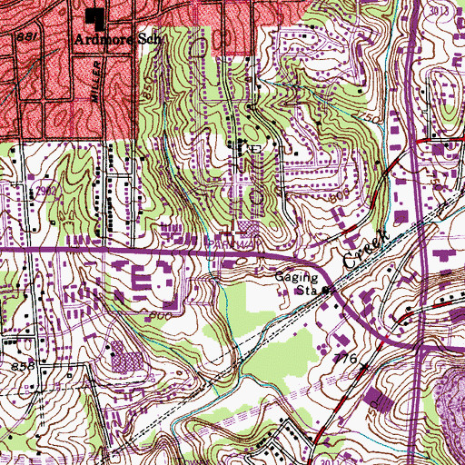 Topographic Map of North Carolina Highway Patrol, NC