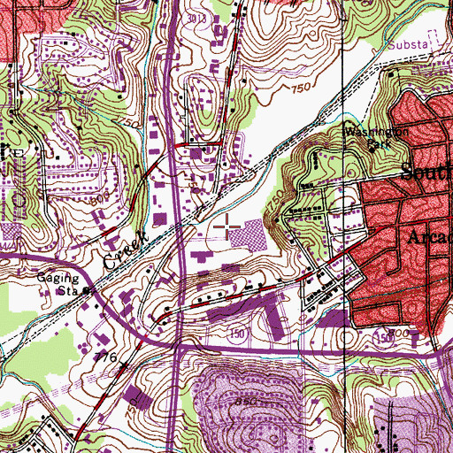 Topographic Map of Market Place Shopping Center, NC
